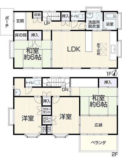 【間取り】 | 静岡市清水区高橋1丁目 中古戸建て | 効率的かつ暮らしのことをしっかり考えた間取りです
