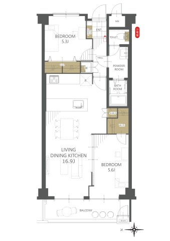 【間取り】めじろ台ハイム 