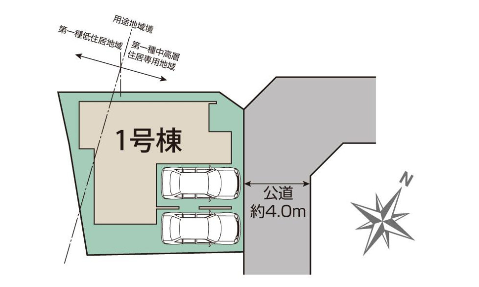 新築／入間郡三芳町藤久保　全１棟の区画図|駐車スペースあり！