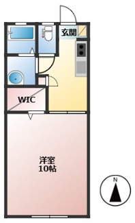 【間取り】 | ロイヤル南手城 | 1K