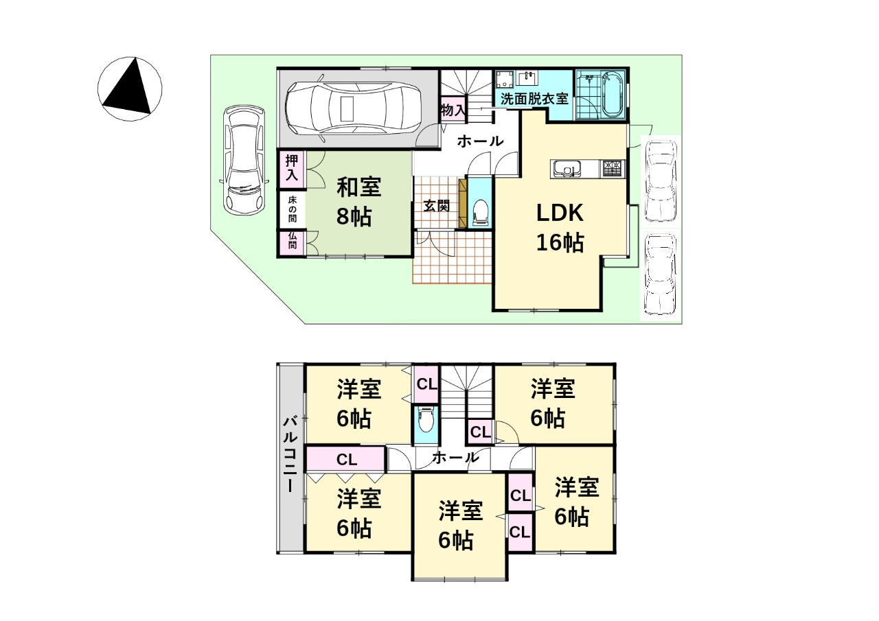 坂井市春江町中筋リフォーム戸建　駐車4台