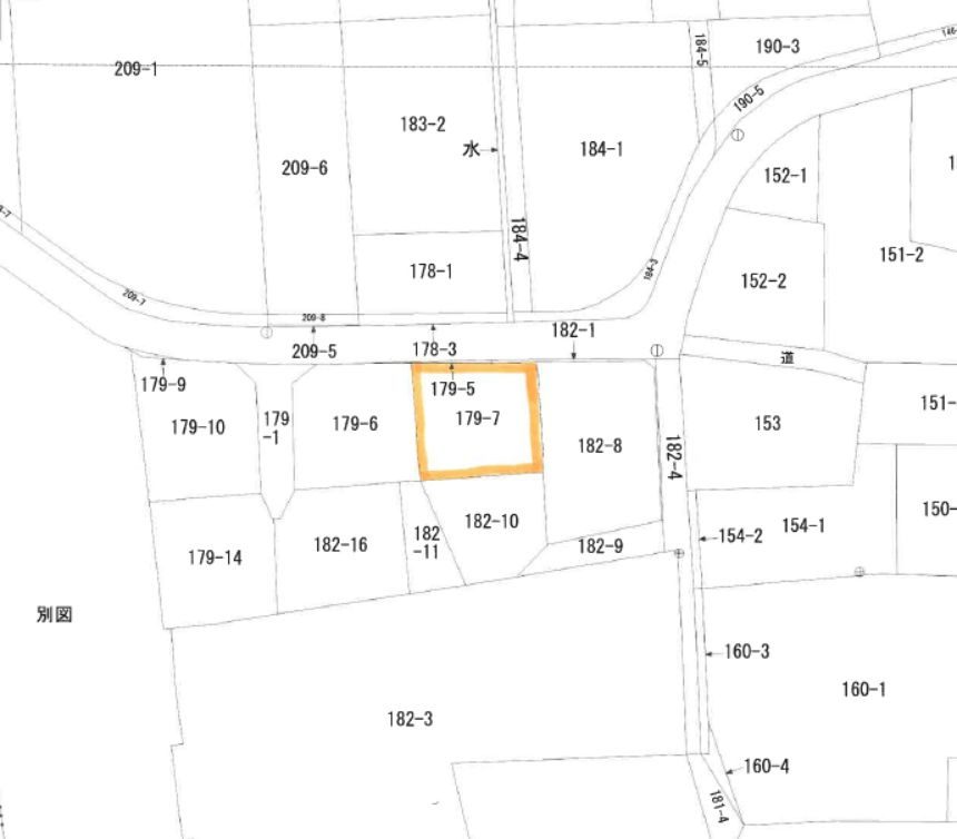 三井郡大刀洗町大字菅野　売り土地の土地図