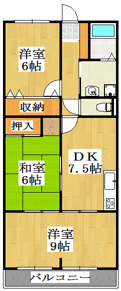 サンハイツ大畑の間取り