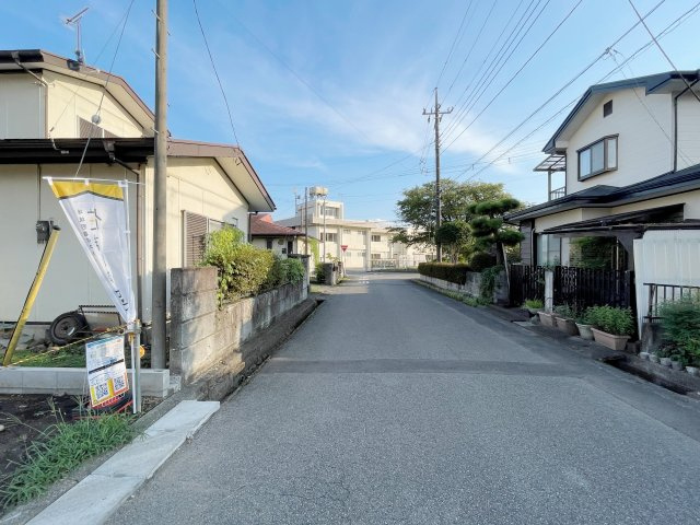 新築戸建・建売　大田原市薄葉　制震+耐震　薄葉小・野崎中の前面道路含む現地写真|薄葉小学校や光薄葉保育園が徒歩圏内♪通学や送迎にも便利な環境ですね♪