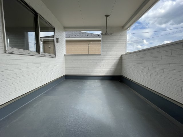 新築戸建・新築建売　棚倉町棚倉字東中居　制震+耐震　棚倉小・棚倉中のバルコニー|インナーバルコニーは急な天候不良でも安心です！