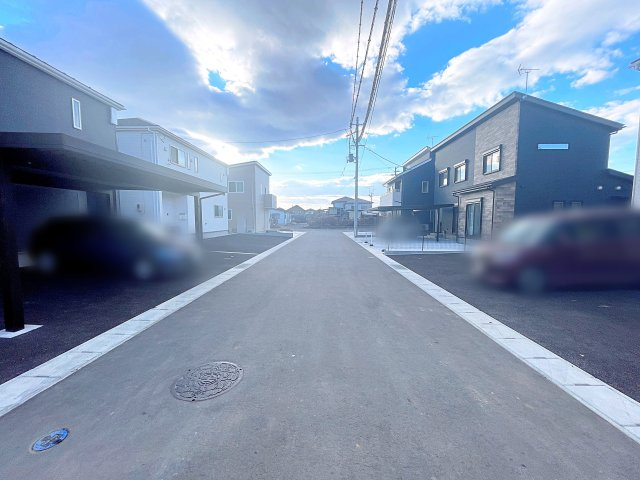 新築戸建・新築建売　矢吹町東郷第3　善郷小・矢吹中の前面道路含む現地写真