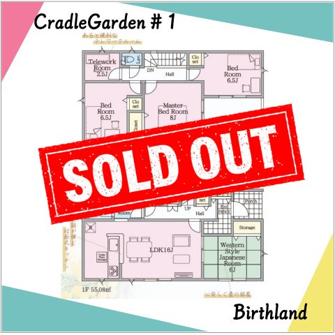 新築戸建・新築建売　矢吹町田町第1　善郷小・矢吹中の間取り|4LDK+あると便利なテレワークルーム付き！全居室南西向きです！