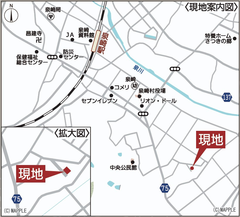 新築戸建・新築建売　泉崎村北平山第2　泉崎第二小・泉崎中の地図