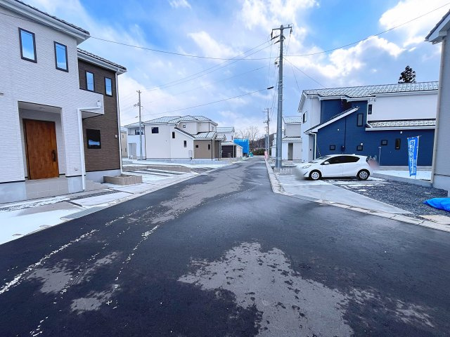 新築戸建・新築建売　西郷村小田倉字前原　小田倉小・西郷第二中の前面道路含む現地写真