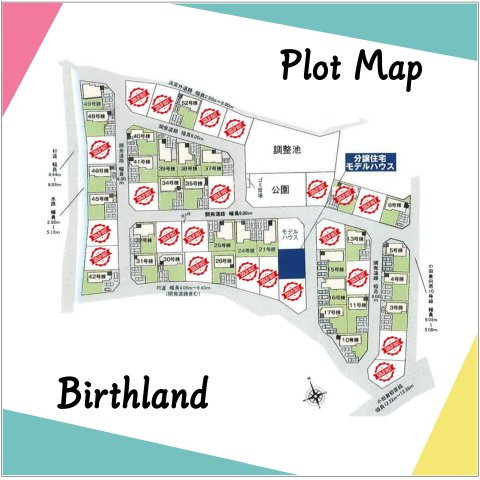 新築戸建・新築建売　西郷村小田倉字前原　小田倉小・西郷第二中の区画図|大型分譲地で各棟敷地面積63坪以上です！駐車スペースは3台可能です！（車種による）