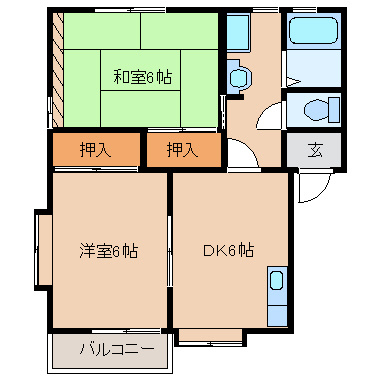 ファミールFの間取り|大規模リフォーム中につき、室内写真はございません。