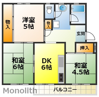 鶴山台28号棟の間取り