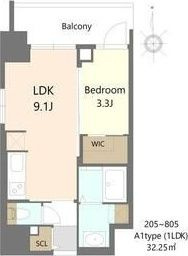 S-RESIDENCE松屋町asenceの間取り