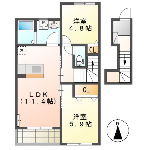 マルゴ参番館の間取り