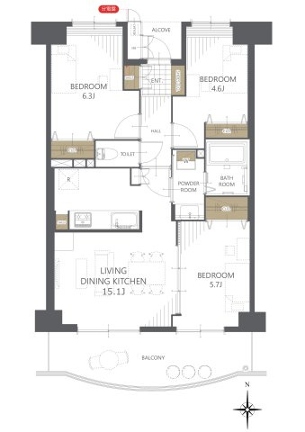 【間取り】リフィーナ前橋 