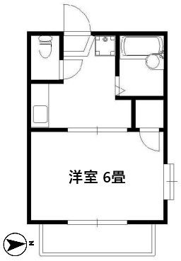 ベルイン駒沢　駅近　礼金0　バストイレ別　角部屋の間取り