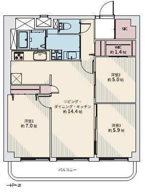 【間取り】 | 中島公園ハウス | 3LDK・夜間オートロック付き・トランクルーム有り