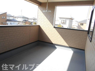 【バルコニー】 | 矢吹町八幡町新築一戸建て3棟 | 広々としたバルコニーです