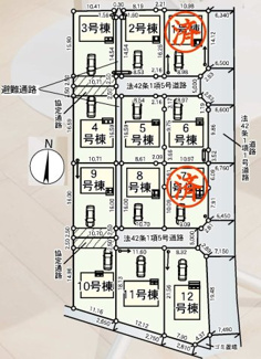 【区画図】 | 二本松市油井新築一戸建て12棟