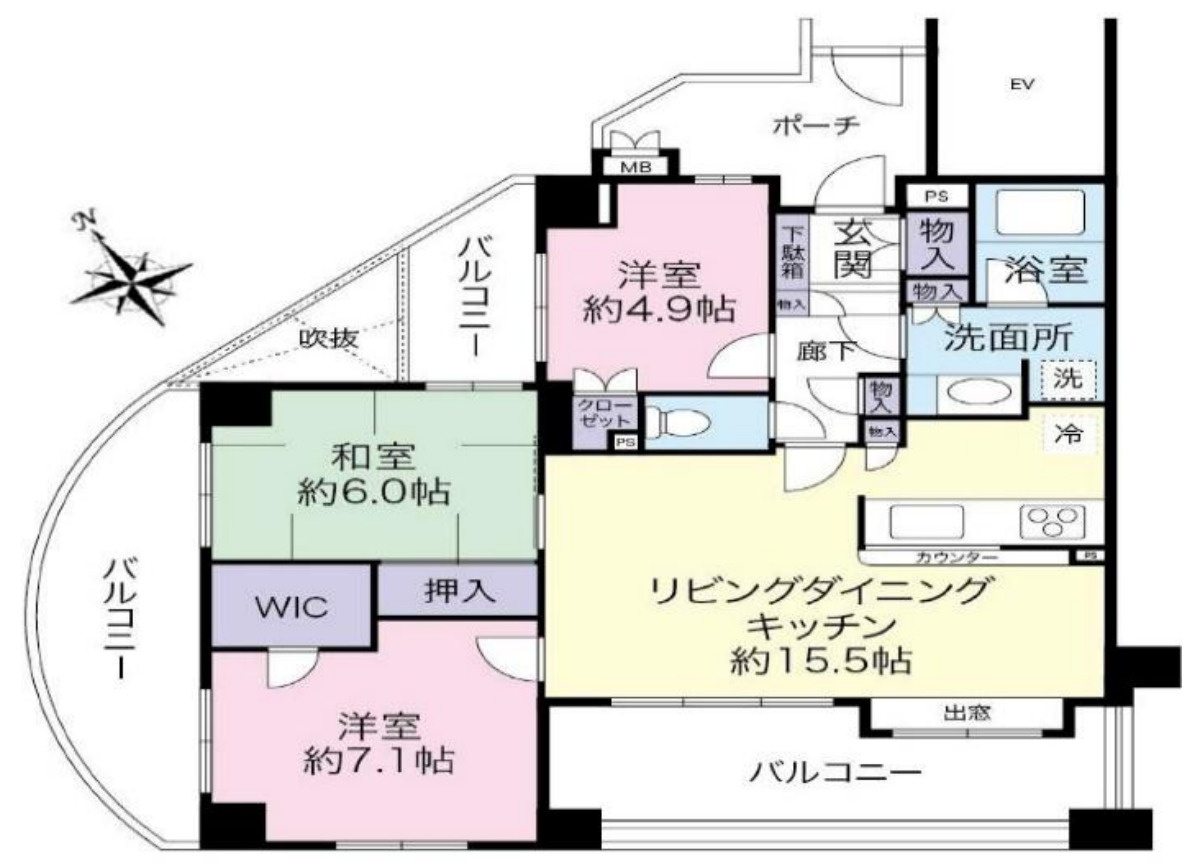 サンヴェール上永谷【仲介手数料無料】ペット可♪の間取り