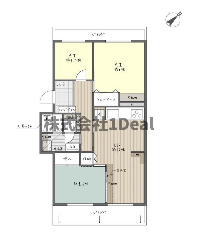 千里緑丘住宅　第参九号棟の間取り|詳細は1Deal Estateまで！【072-665-9163】