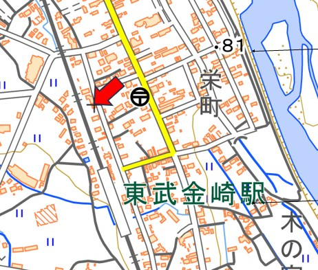 栃木市　1棟マンションの地図