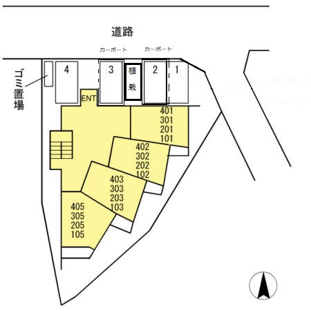 ロッヂングスオークの区画図