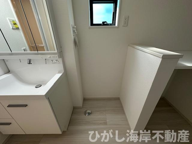 藤沢市片瀬４丁目　新築戸建　全２棟のランドリースペース|洗濯機置場