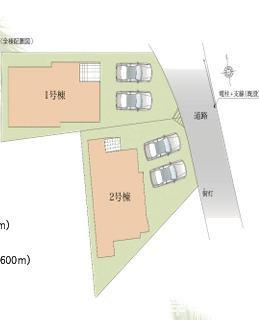 藤沢市片瀬４丁目　新築戸建　全２棟の区画図|対象2号棟