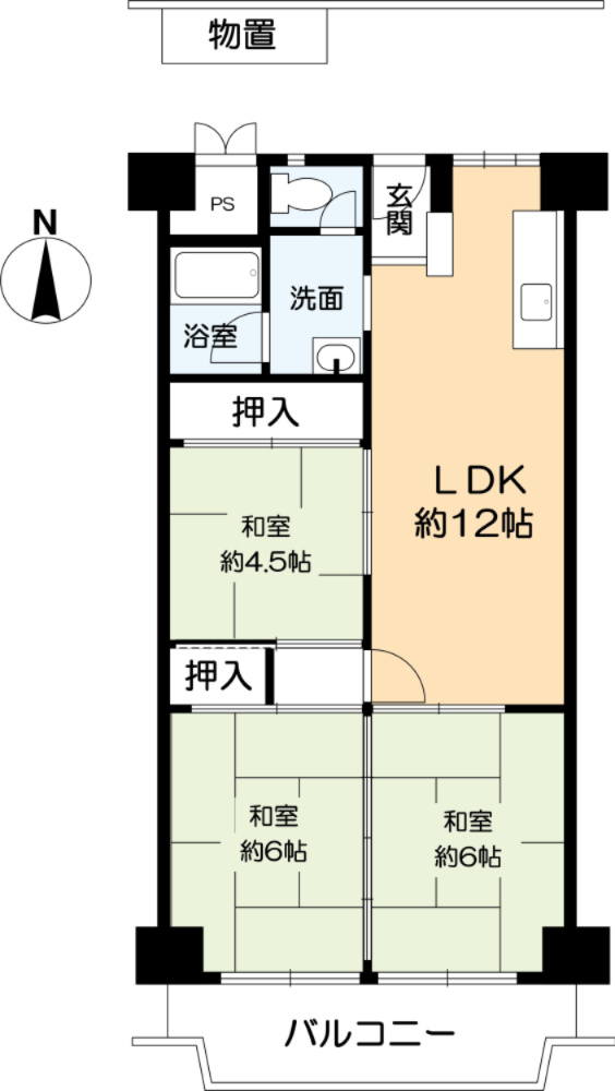 ローレルハイツ宝塚壱号棟の間取り