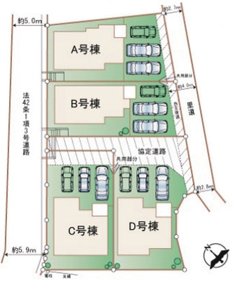 【区画図】 | うるま市栄野比（全4棟）ラストD号棟 | D号棟　