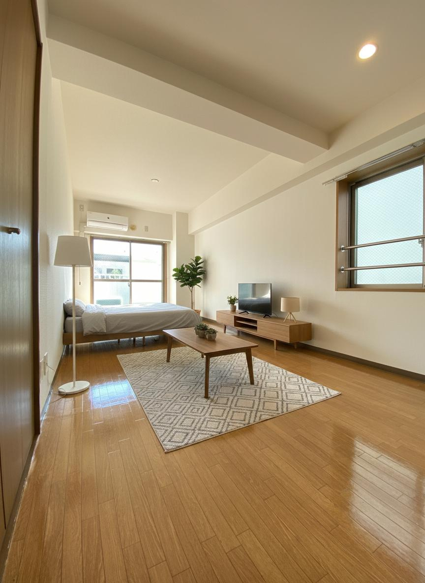 アルヴェール１７の居間・リビング|AIのCG作成イメージであり、実際に現地に家具は置かれていません。