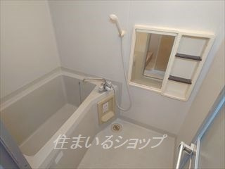 広島市安佐北区口田南９丁目のアパートの浴室|ミラーあり
