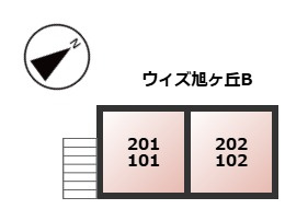 【区画図】 | ウィズ旭ヶ丘Ｂ