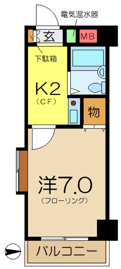 【間取り】 | サンヒルズ上大岡Ａ