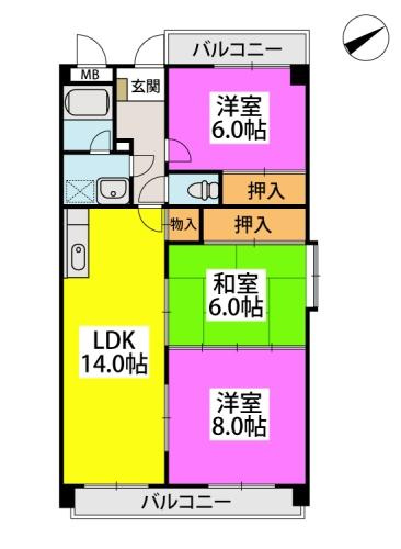 ベイシック塩原の間取り|※図面と現況が異なる場合は現況を優先します