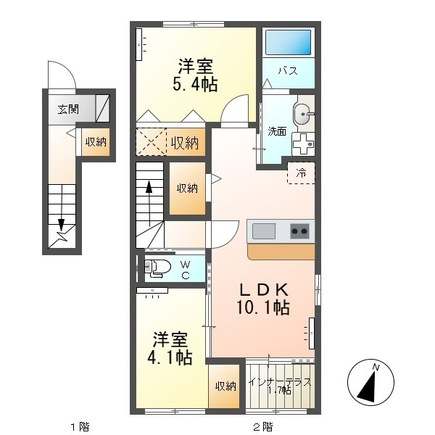 ソレアードⅡの間取り|間取図