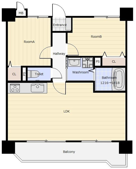【間取り】 | 三愛シティライフ箱崎12