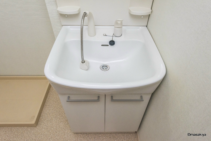 River Greenの洗面所|洗面・脱衣　シャンプードレッサー付き。