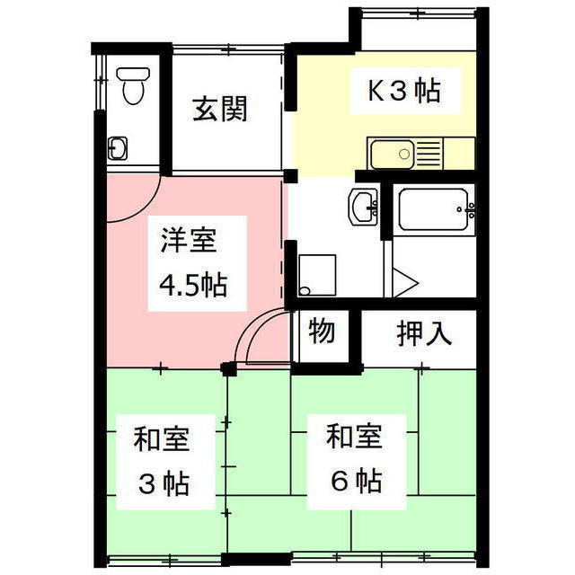 ノリタケ貸家Bの間取り