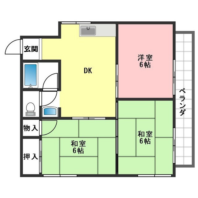 岐阜市早田大通１丁目の店舗一部の間取り