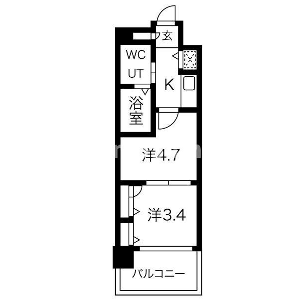 F・PARC西新の間取り
