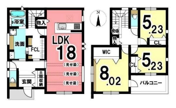 大和郡山市小泉町 ／新築一戸建の間取り