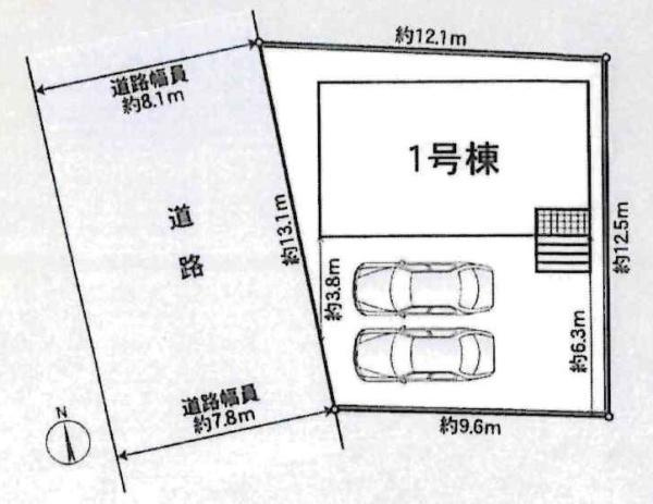 碧南市道場山町第5　全1棟・1号棟の区画図|1号棟です。