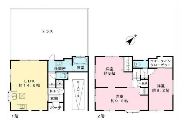 横浜市戸塚区下倉田町の中古一戸建の間取り