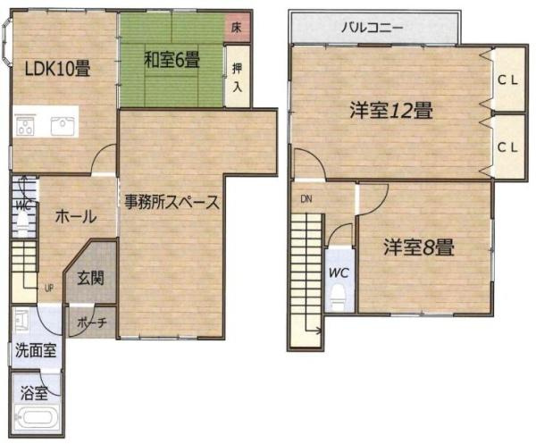 岩出市根来　中古戸建の間取り