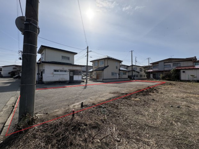 【外観】 | 秋田市土崎港中央六丁目　土地 | 敷地内には、東北電力の電柱があります。原則として、移設・撤去等はできませんのであらかじめご承知おき下さい。