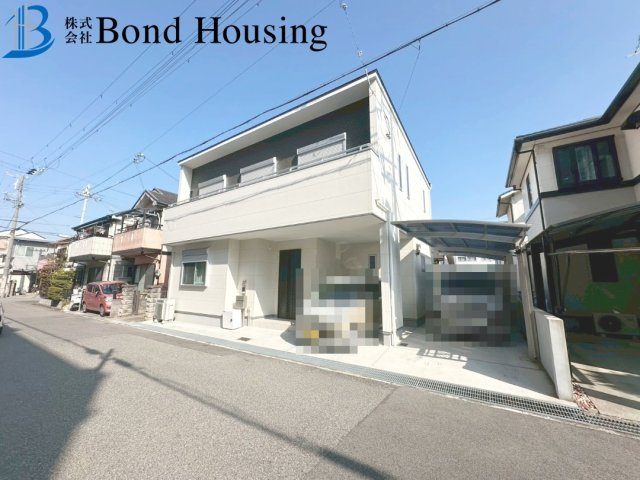 山電 林崎松江海岸徒歩7分　駐車2台　貴崎1丁目　中古戸建の前面道路含む現地写真