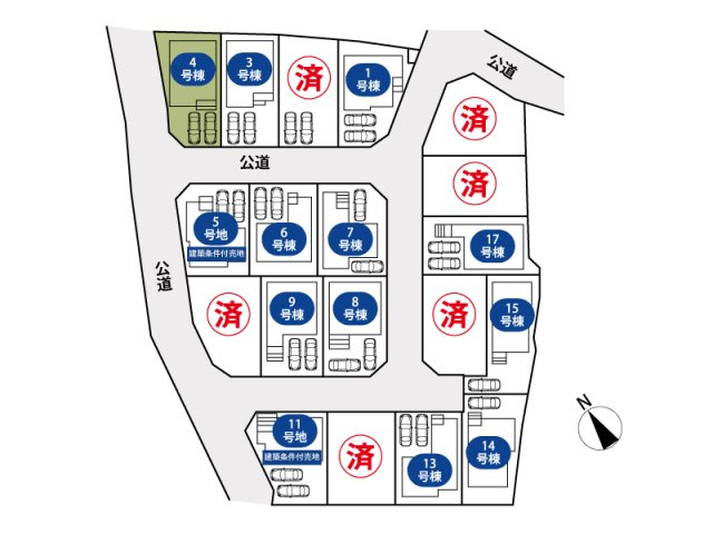 【区画図】 | 清瀬市下宿2丁目　新築一戸建住宅　全19棟　(志木本店) | 街並みが整った大型分譲地ならではの安心感。ゆとりのカースペース付きで来客時も安心です。