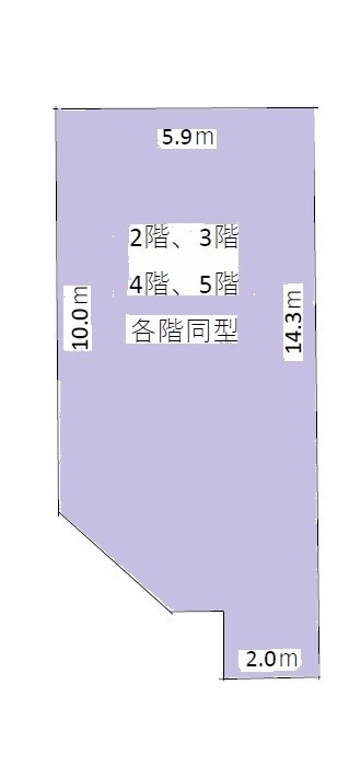 相原ビルの間取り|2階間取り
